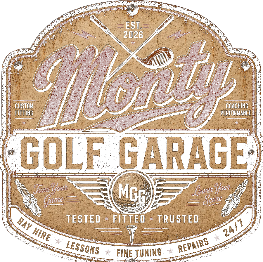 Monty Golf Garage heritage badge